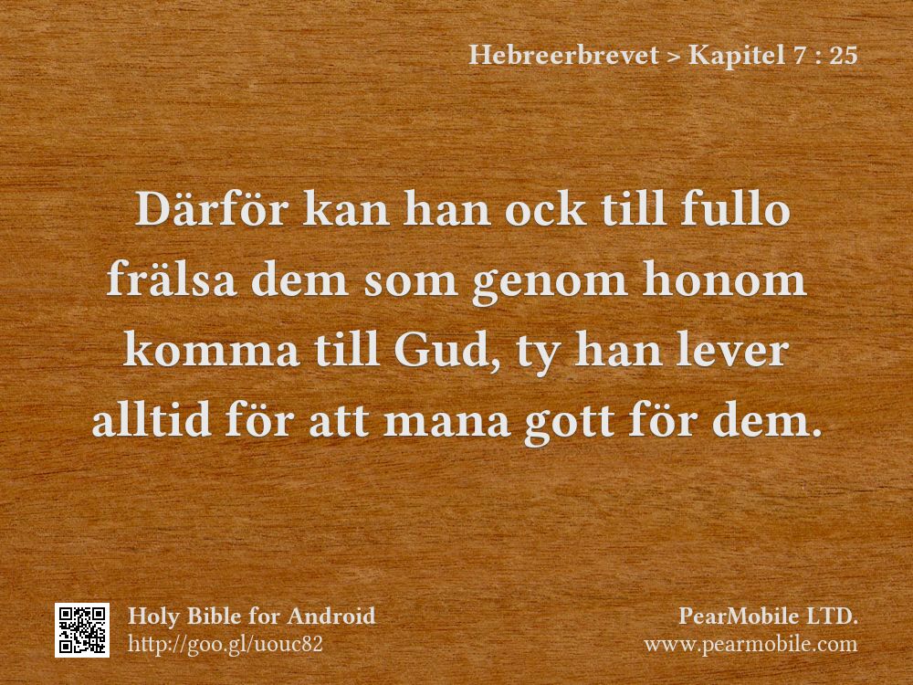 Hebreerbrevet, Kapitel 7:25